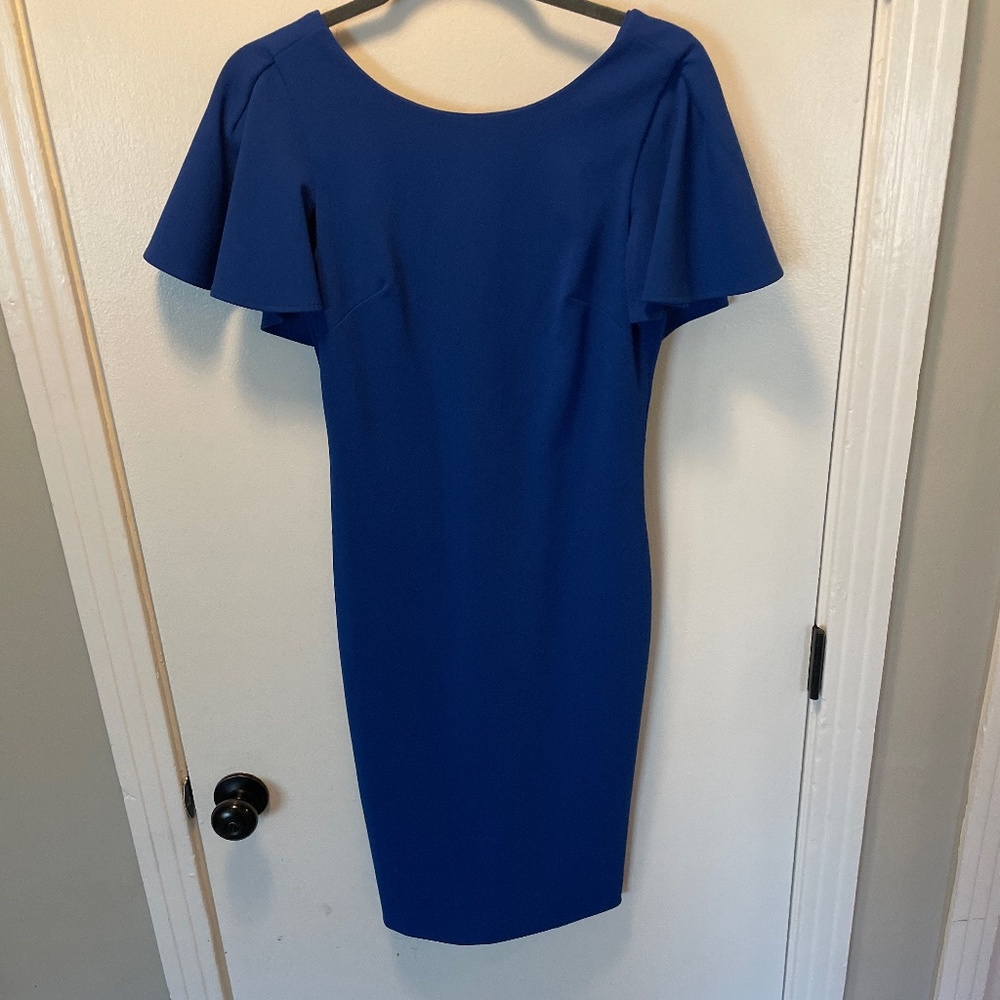 Calvin Klein Flutter Sleeve Cocktail Dress